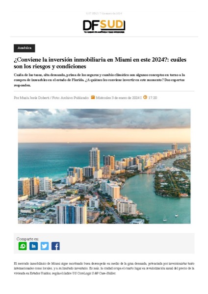 Recorte DF Sud — inversión inmobiliaria en Miami 2024